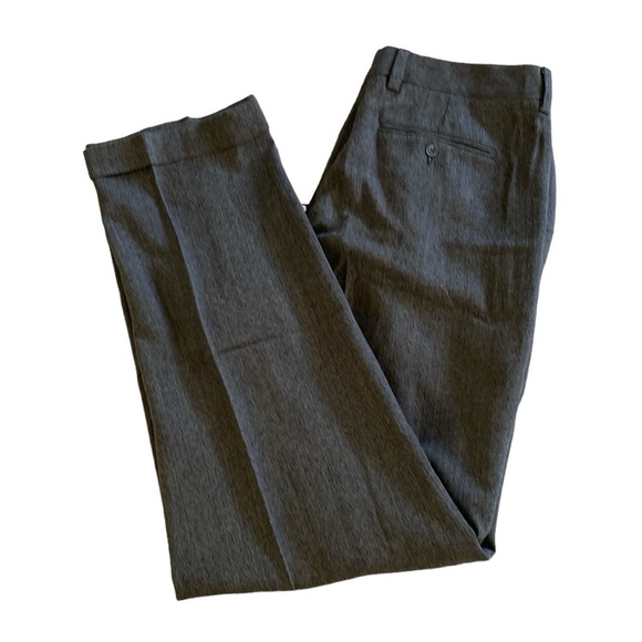 BANANA REPUBLIC Men’s Baggy Pants Dress Sz 34L Wool 5Pockets Plated w/Suspenders - Picture 5 of 7